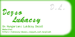 dezso lukacsy business card