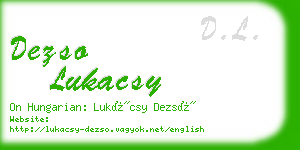 dezso lukacsy business card